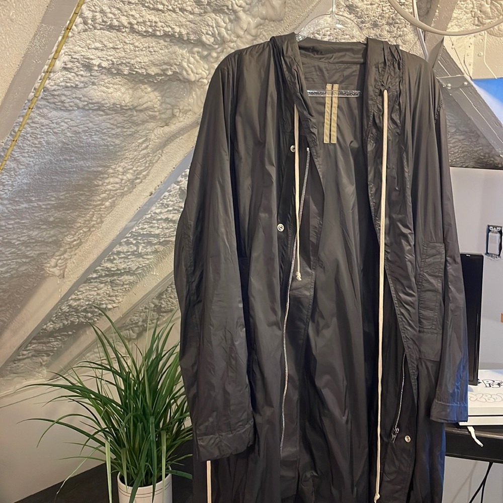 Black Medium Rick Owens Rain Coat